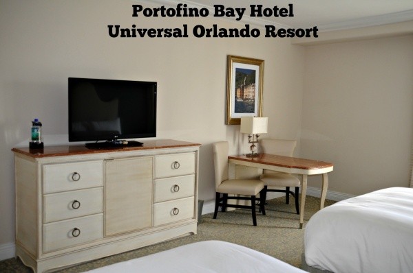 Portofino Bay Hotel Room Desk and Television