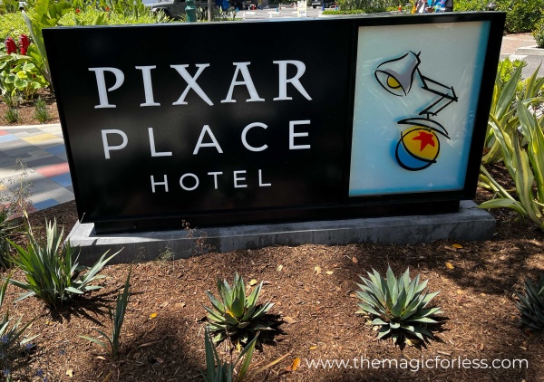 Pixar Place Hotel Entrance Sign