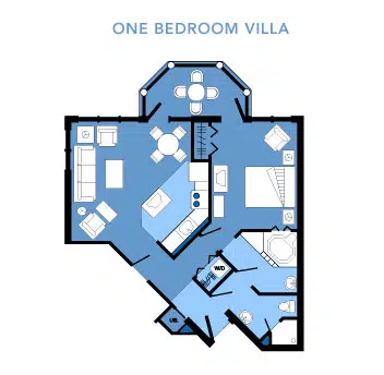 Vero Beach One Bedroom Villa Layout