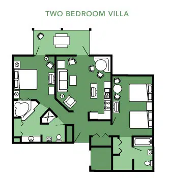 Two Bedroom Villa Layout