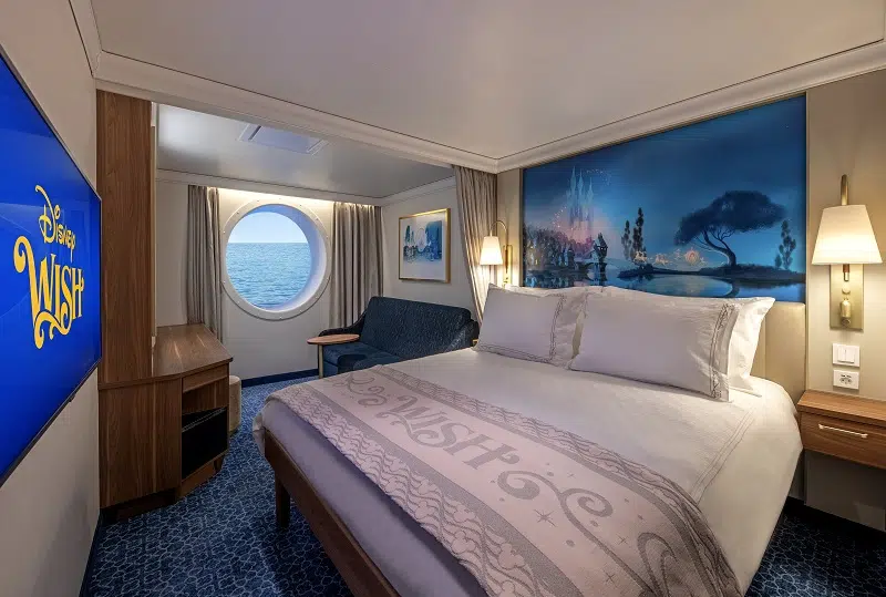 Disney Wish - Oceanview Stateroom - Artist Rendering