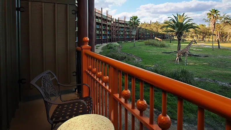 Animal Kingdom Lodge Guest Room Balcony Savanna View