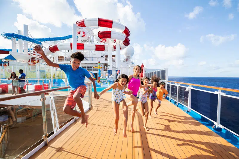 Kids having fun at Carnival Cruise Line’s WaterWorks