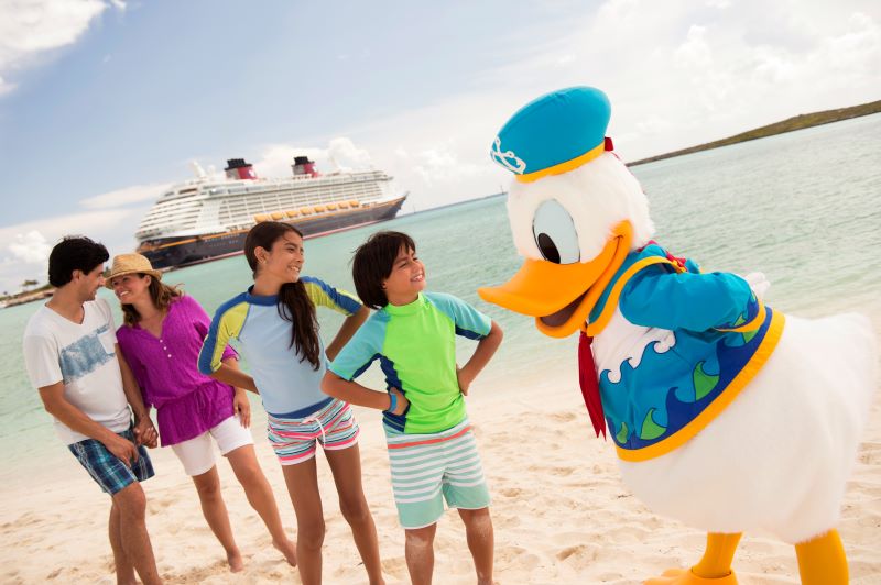 Castaway Cay Beach and Donald Duck