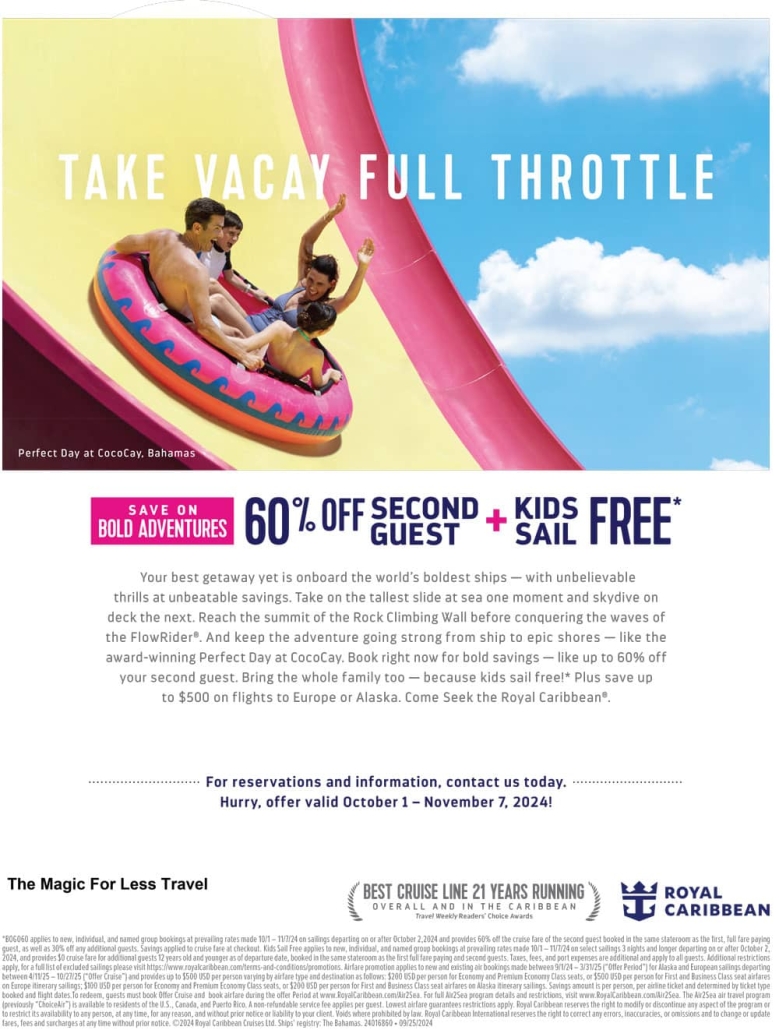 Royal Caribbean Cruse Offer