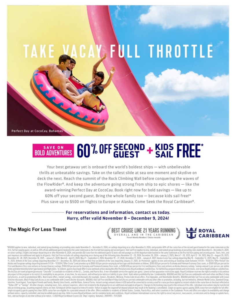 Royal Caribbean Cruse Offer