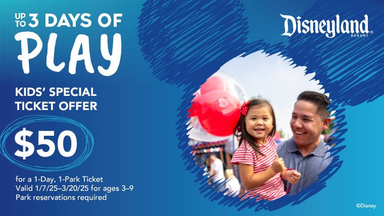 Disneyland Kids' Ticket Offer